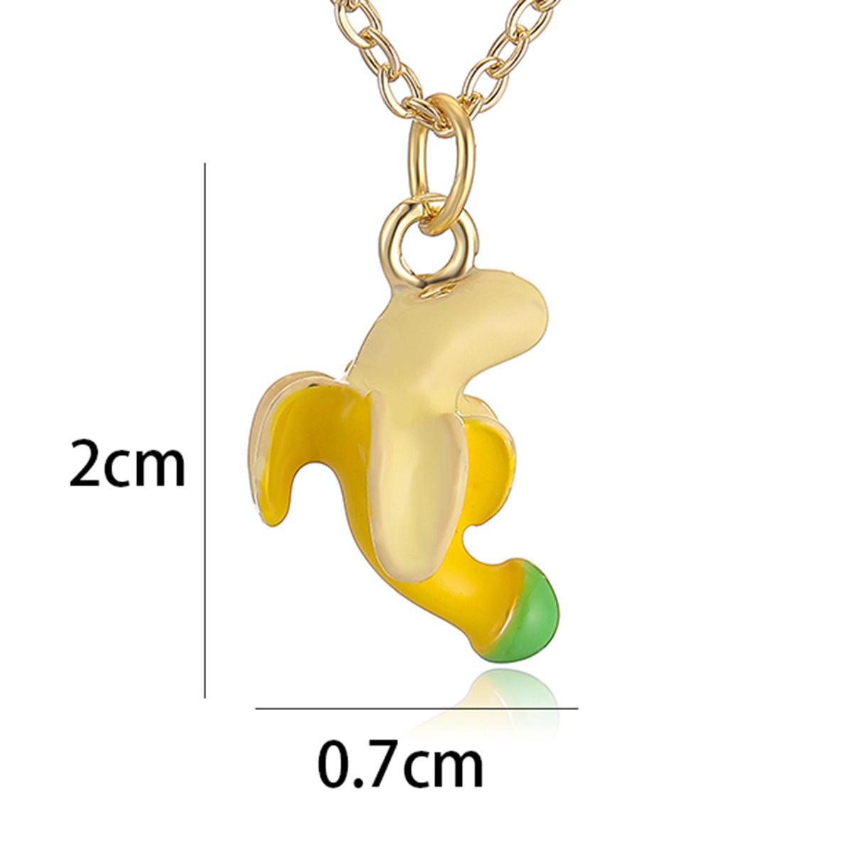 Barra de Abalorio de Frutas Esmaltadas Minimalistas con Baño de Oro de 18K