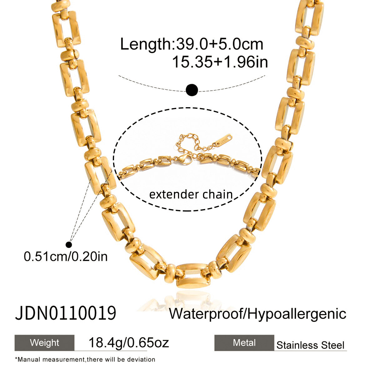 Collana pendente geometrica minimalista in acciaio al titanio con intarsio di strass e placcatura in oro PVD per donna