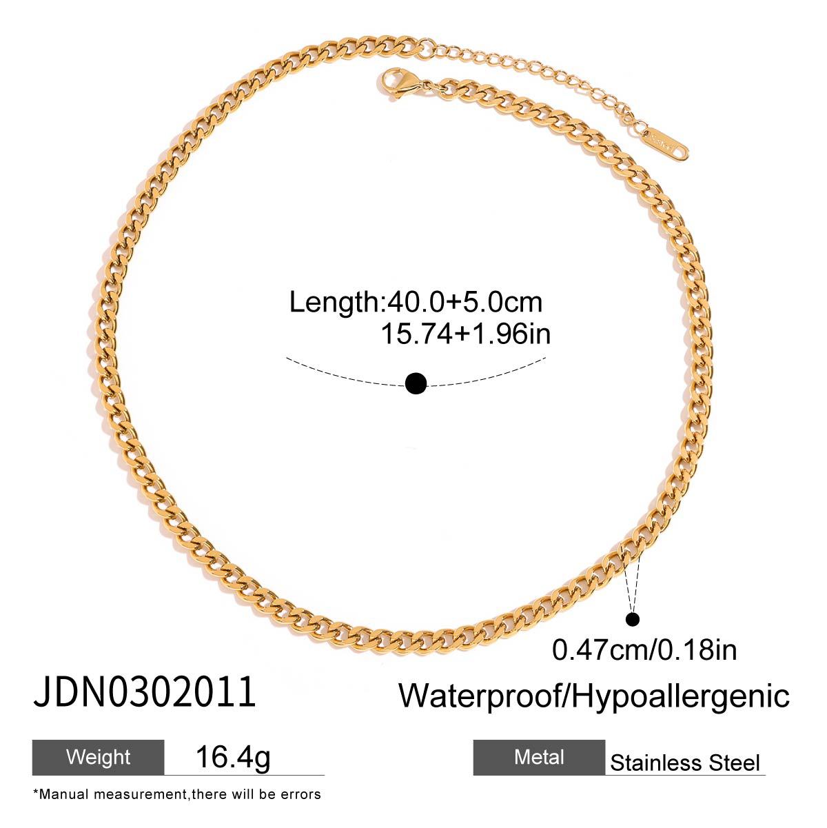 Geometric Stainless Steel Plated Necklace with Titanium Steel Pendant for Women