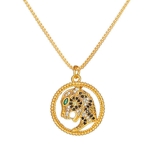 Minimalist Punk Brass Cubic Zirconia Butterfly Pendant Necklace Curb Chain