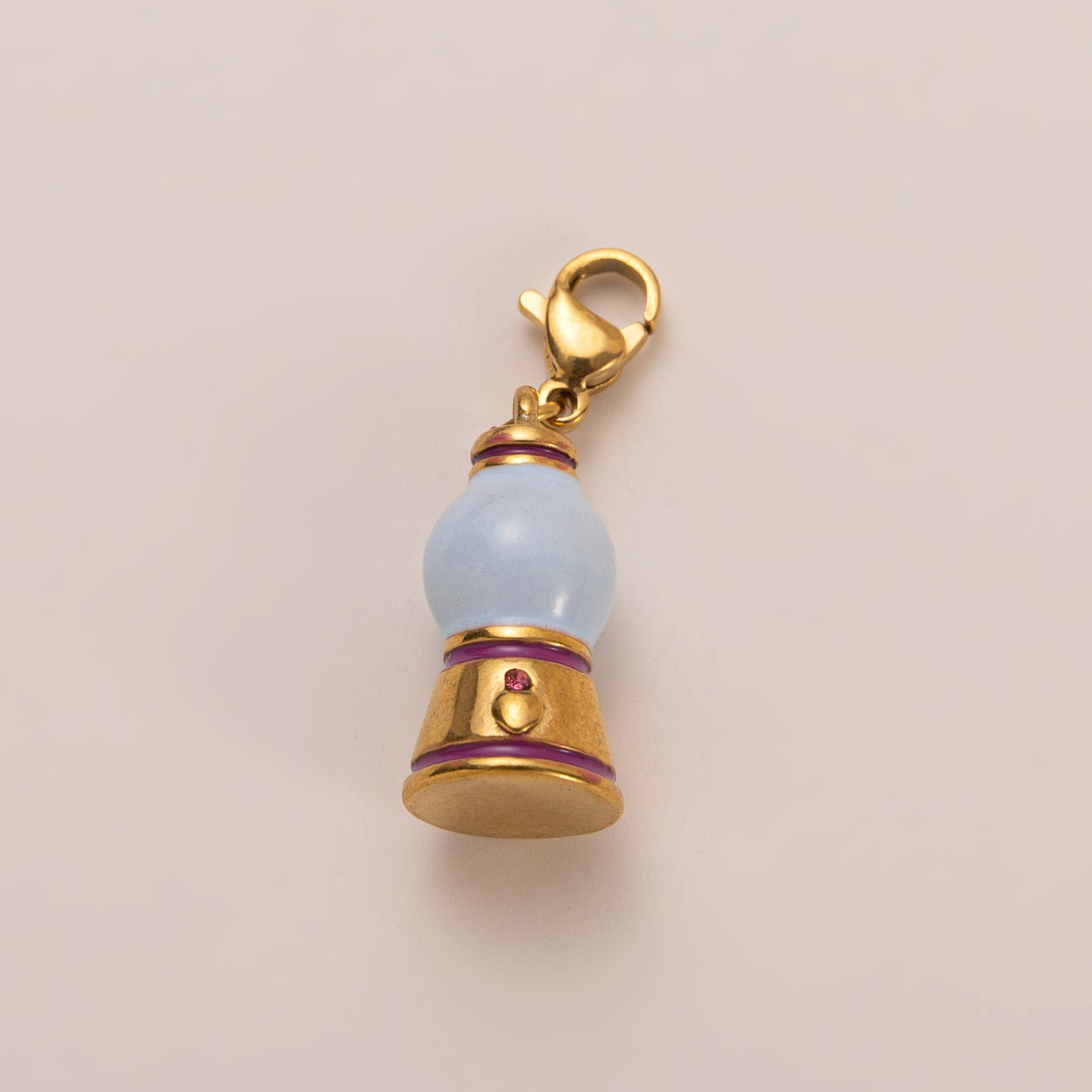 Vintage 18K Gold Plated Stainless Steel PVD Cherry Cup Charm Bar