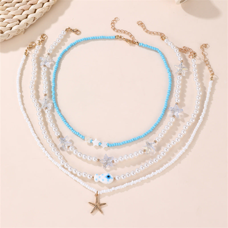 Collana Pendente Farfalla Minimalista per Bambini con Fiocco, Ciondolo in Resina e Finitura Verniciata su Catena di Perline