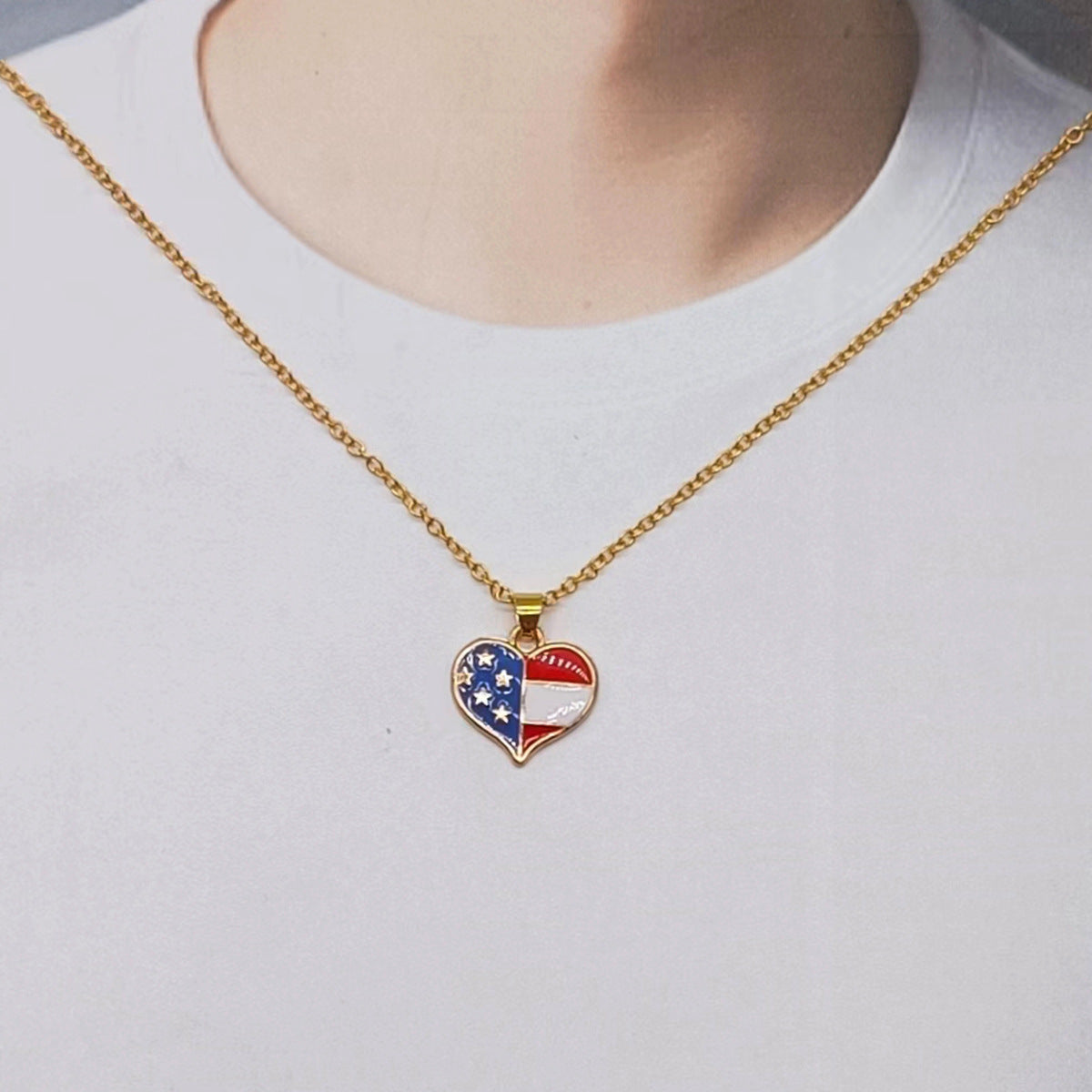 Set di orecchini e collana in lega a forma di cuore e stella a goccia d'olio, stile alla moda, unisex