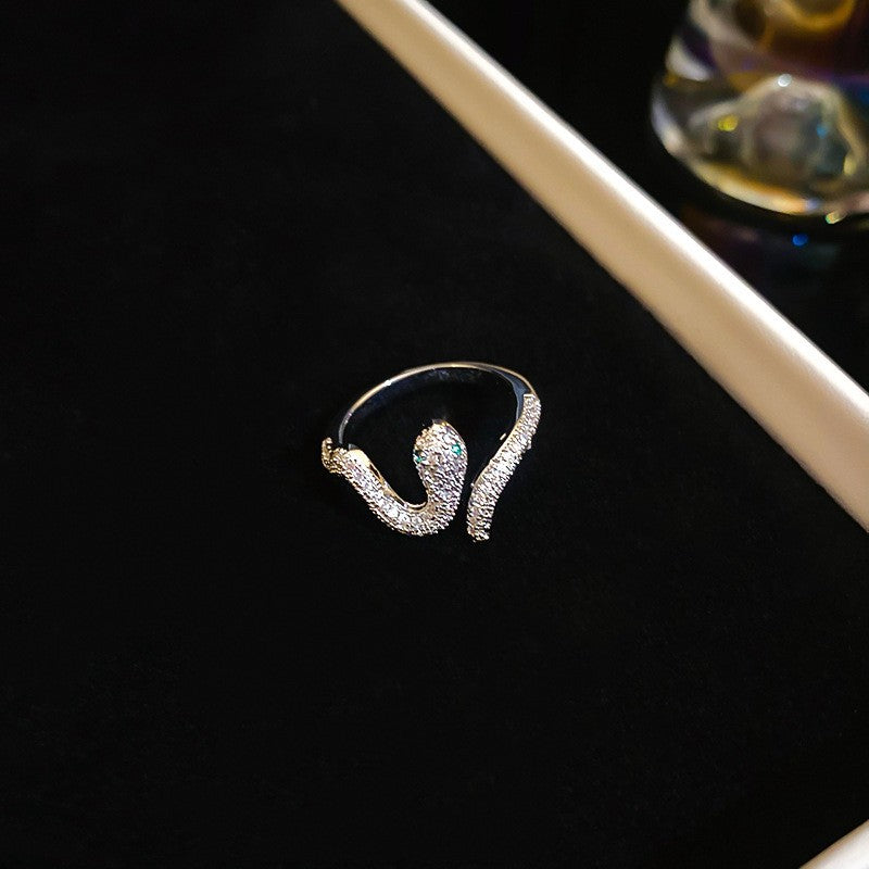 Anello elegante e geometrico ispirato alle perle con intarsio in zircone da donna, anello minimalista alla moda da dito indice, gioielli di lusso per le mani