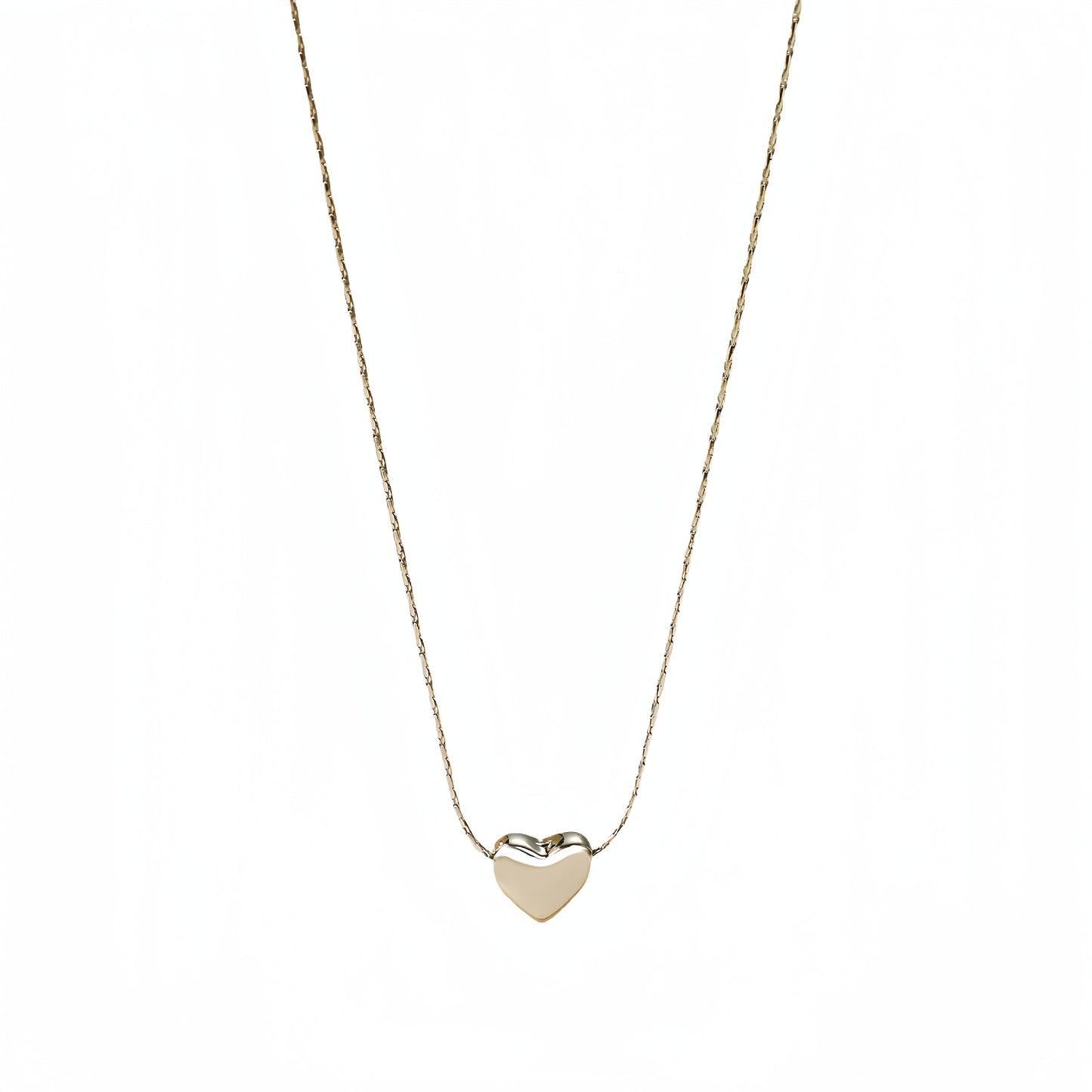 Collar minimalista de acero de titanio con forma de corazón para mujer, con acabado galvanizado y delicado colgante de acero inoxidable