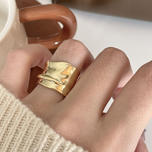 Anillo minimalista de plata de ley 925 con forma de corazón geométrico para mujer