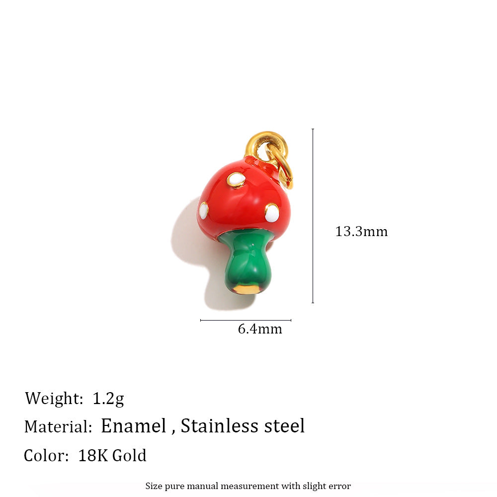 18K Gold Plated Drip Oil Animal Shape Stainless Steel Charm Bar