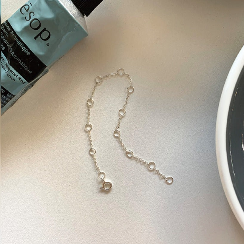 Bracciale da donna in argento sterling S925 con nodo minimalista e finitura placcata