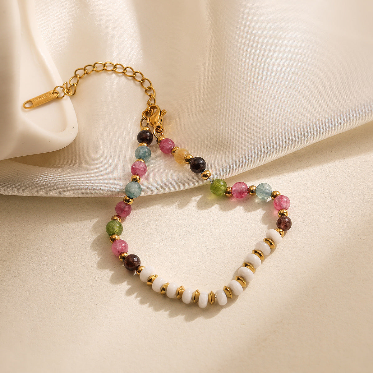 Geometric Gold Plated Stainless Steel Bracelet for Women