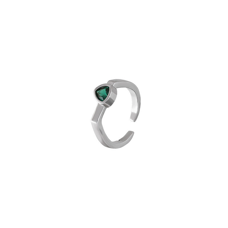 Minimalist Irregular Texture Titanium Steel Ring for Women with Plated Finish and Letter Design