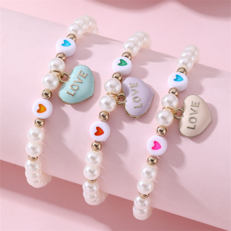 Set di Braccialetti Carini per Bambini con Ciondoli a Forma di Farfalla di Perla, Margherita, Cuore e Unicorno per Bambine dai 6 ai 10 Anni