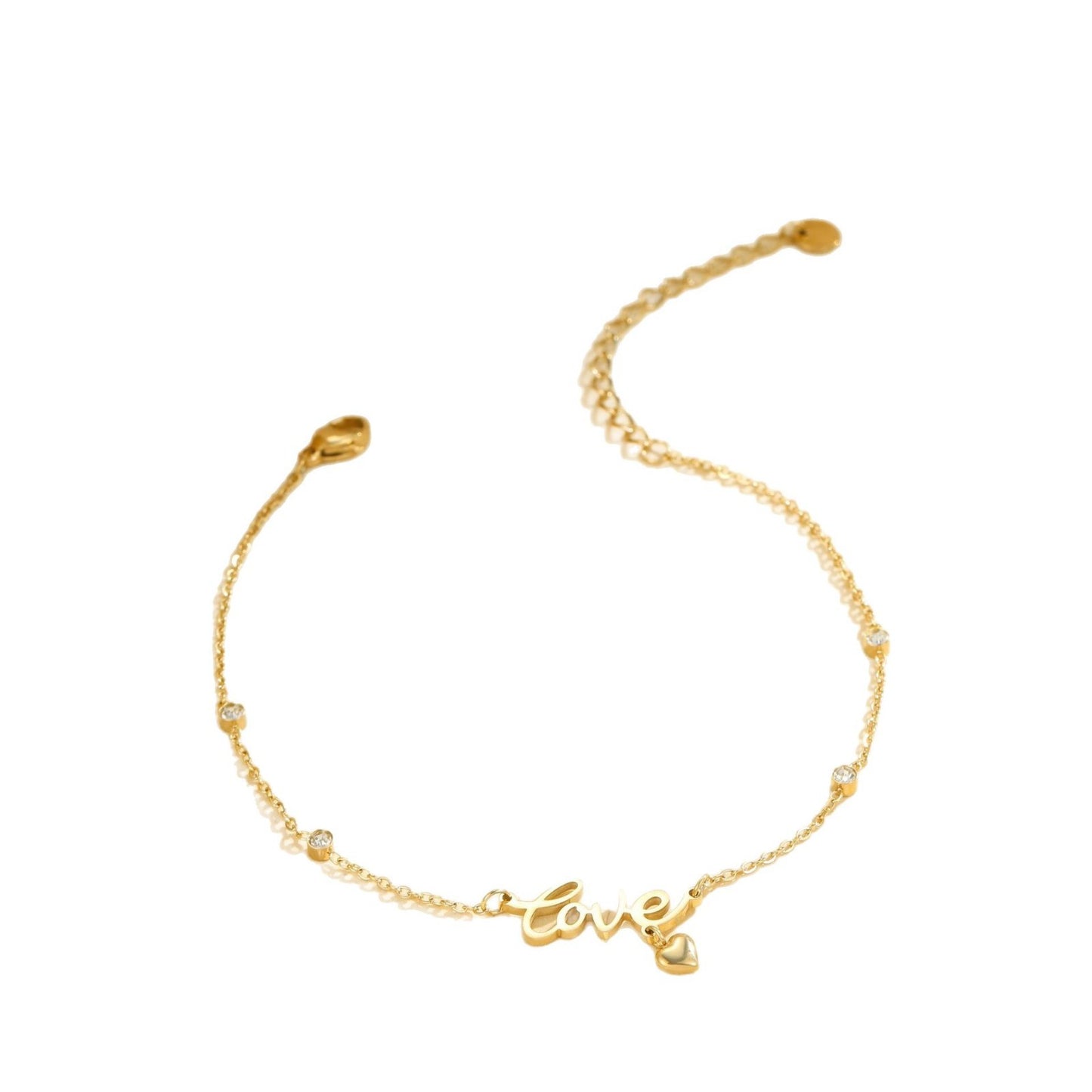 Tobillera de letras geométricas de acero inoxidable para mujeres y hombres, joyería de moda apilable multicapa resistente a la decoloración