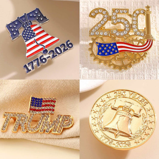 Elegant Geometric Zinc Alloy Plated Brooch Pin for Women