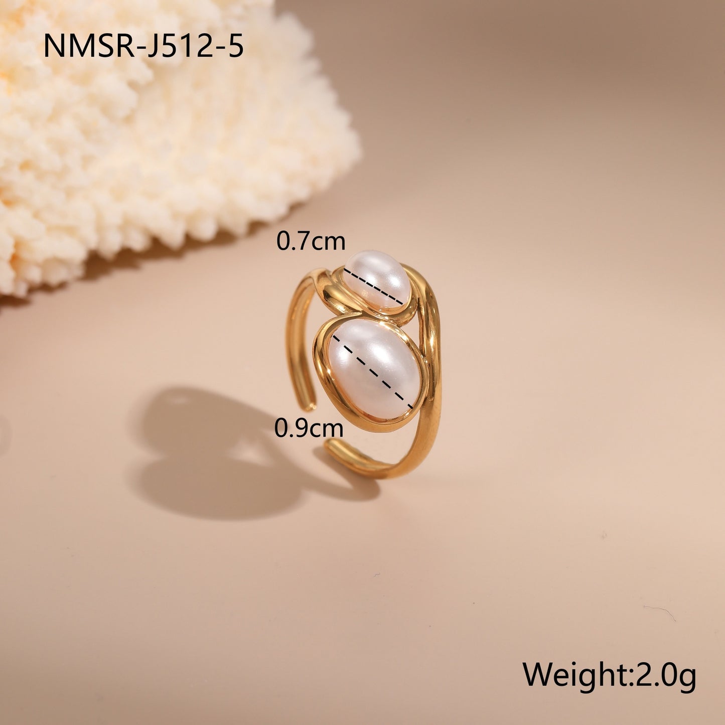 Minimalist Geometric Stainless Steel Ring with 18K Gold Plating Adjustable Open Band Elegant Luxury Women's Jewelry