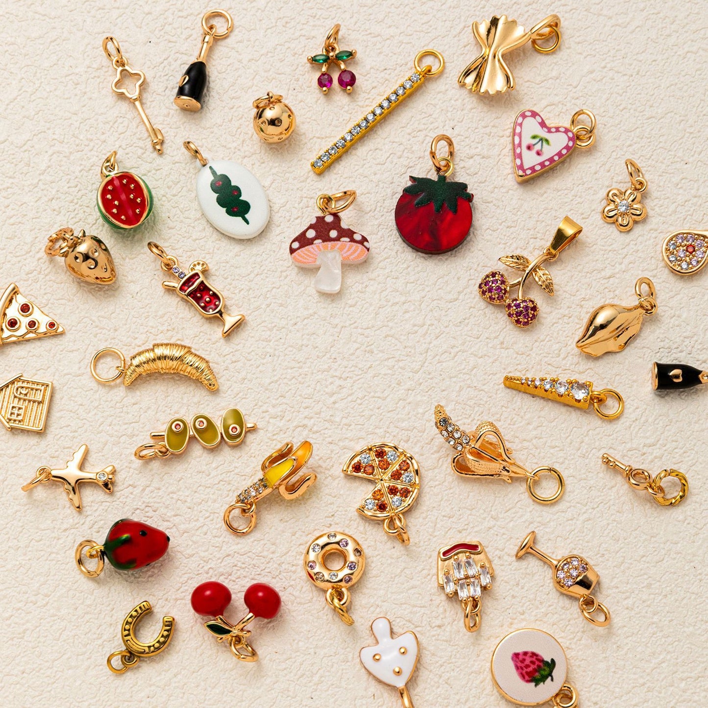 Minimalist Gold Plated Brass Heart Charm Bar