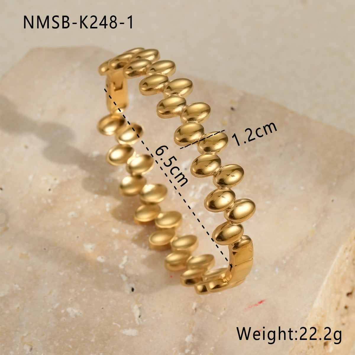 Bracciale Minimalista in Acciaio Inossidabile con Fiocco e Goccia, Placcato Oro 18K, Gioiello da Donna Elegante Stile Ufficio