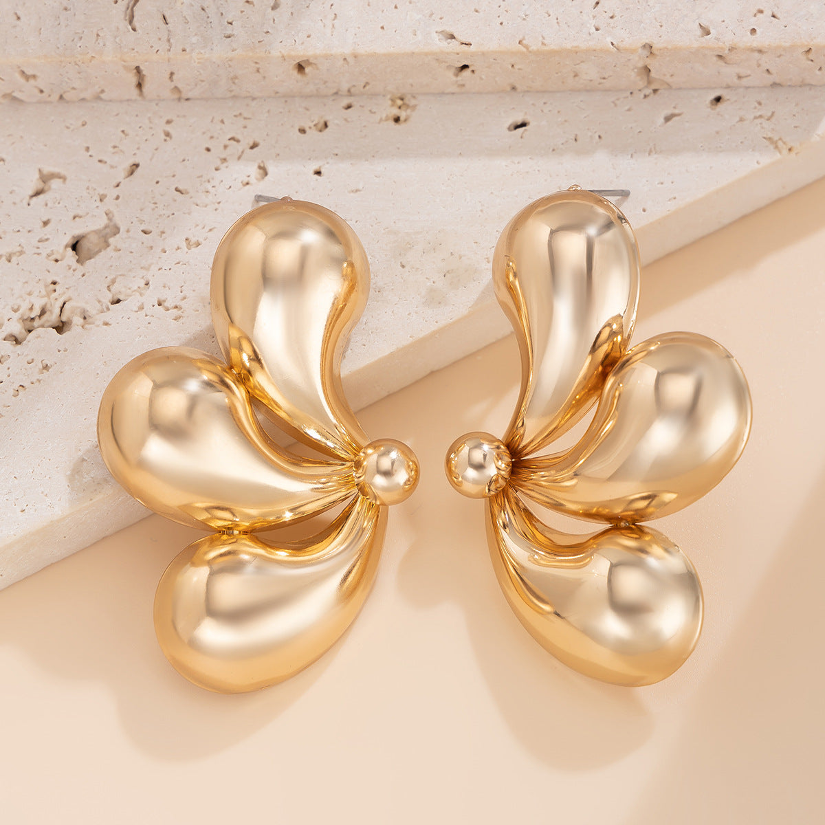 Minimalist Geometric Square Alloy Plated Earrings for Women