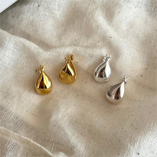 Pendientes colgantes geométricos minimalistas para mujer de plata de ley 925 con baño de oro