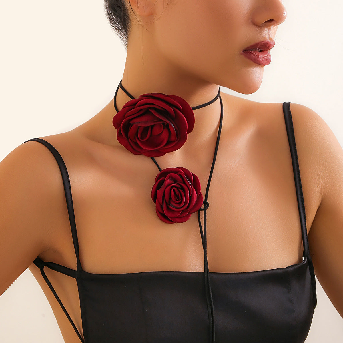 Vintage Floral Velvet Choker Necklace for Women