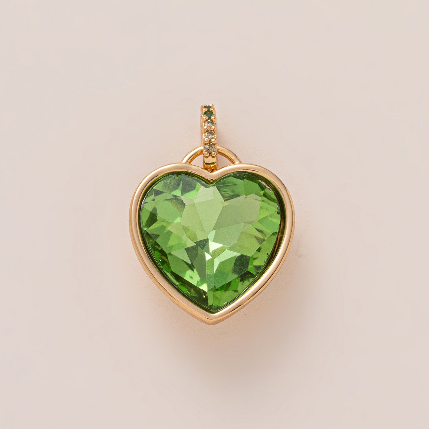 Vintage Floral Heart Geometric Brass Plated Charm Bar Ball Chain Pendant