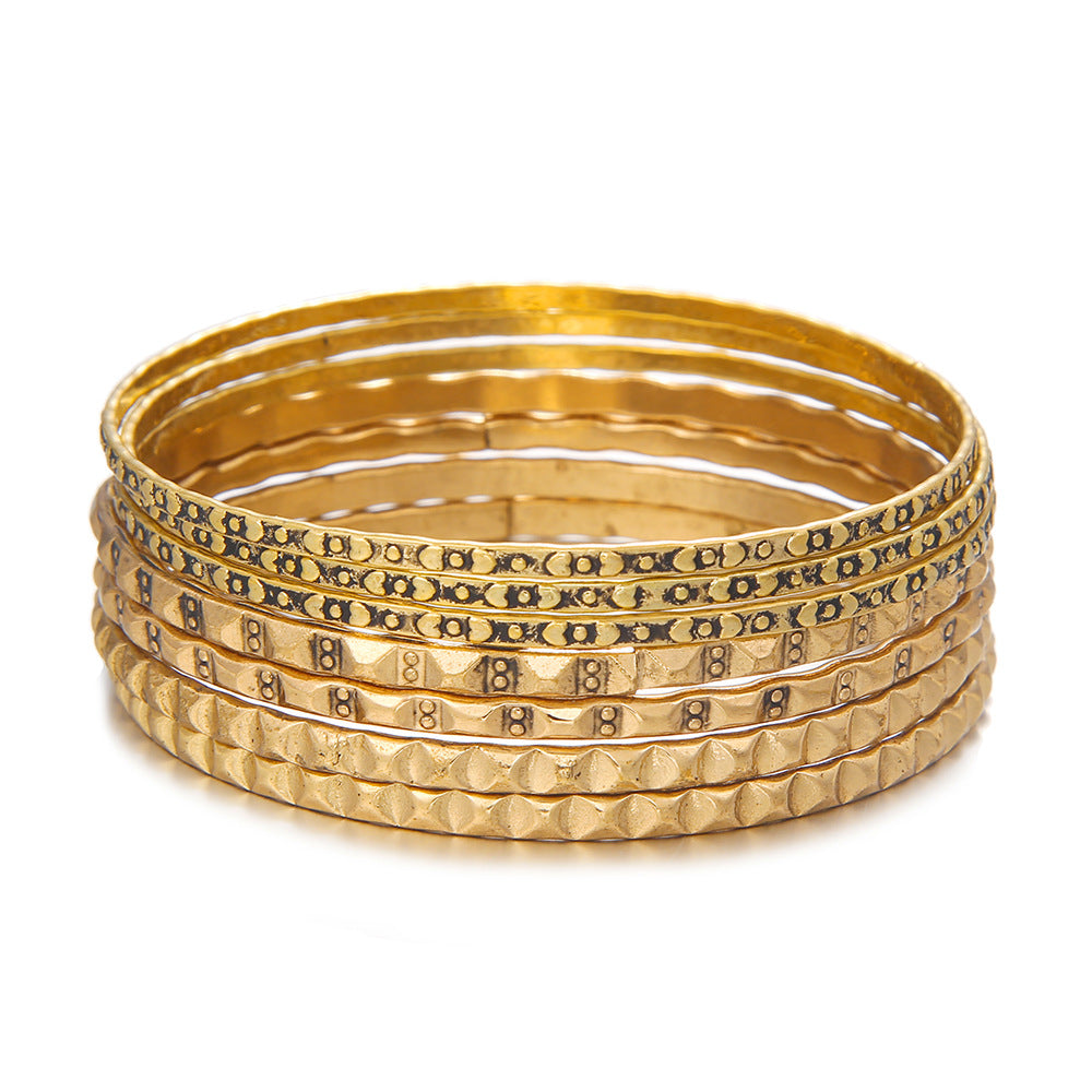 Minimalist Bohemian Multi-Layer Blade Link Bracelet in Alloy with Plated Finish for Women