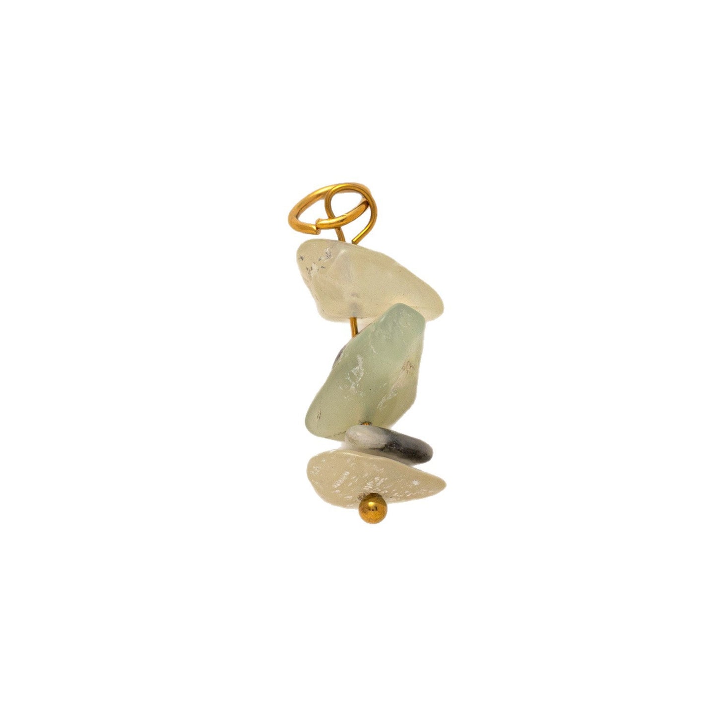 Vintage 18K Gold Plated Stainless Steel Animal Plant Charm Bar