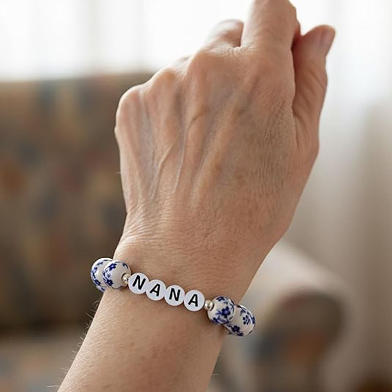 Elegant Ceramic Letter Beaded Bracelet for Women