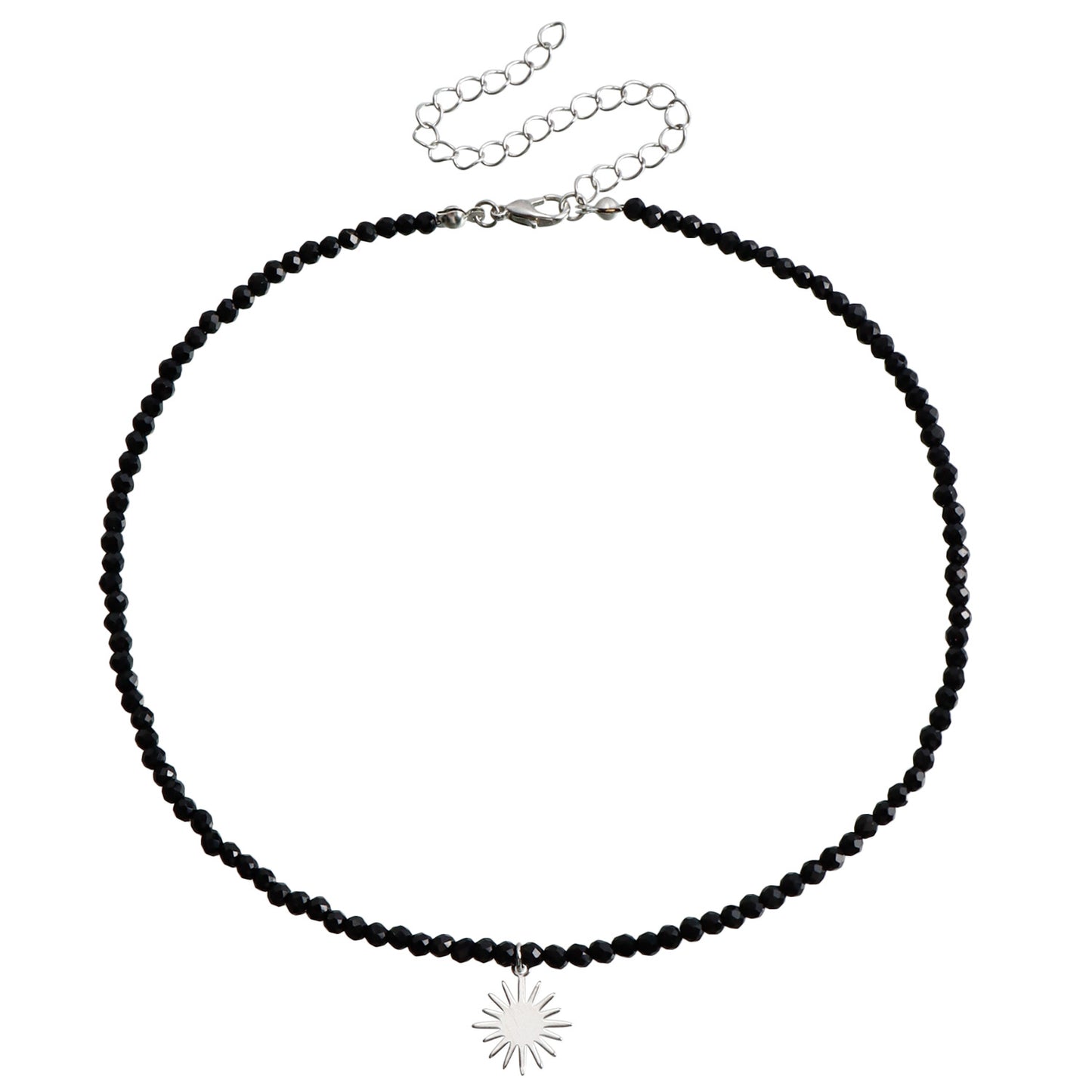 Minimalist Geometric Mother-of-Pearl Necklace with Imitation Crystal Accents for Women, Electroplated Metal Choker
