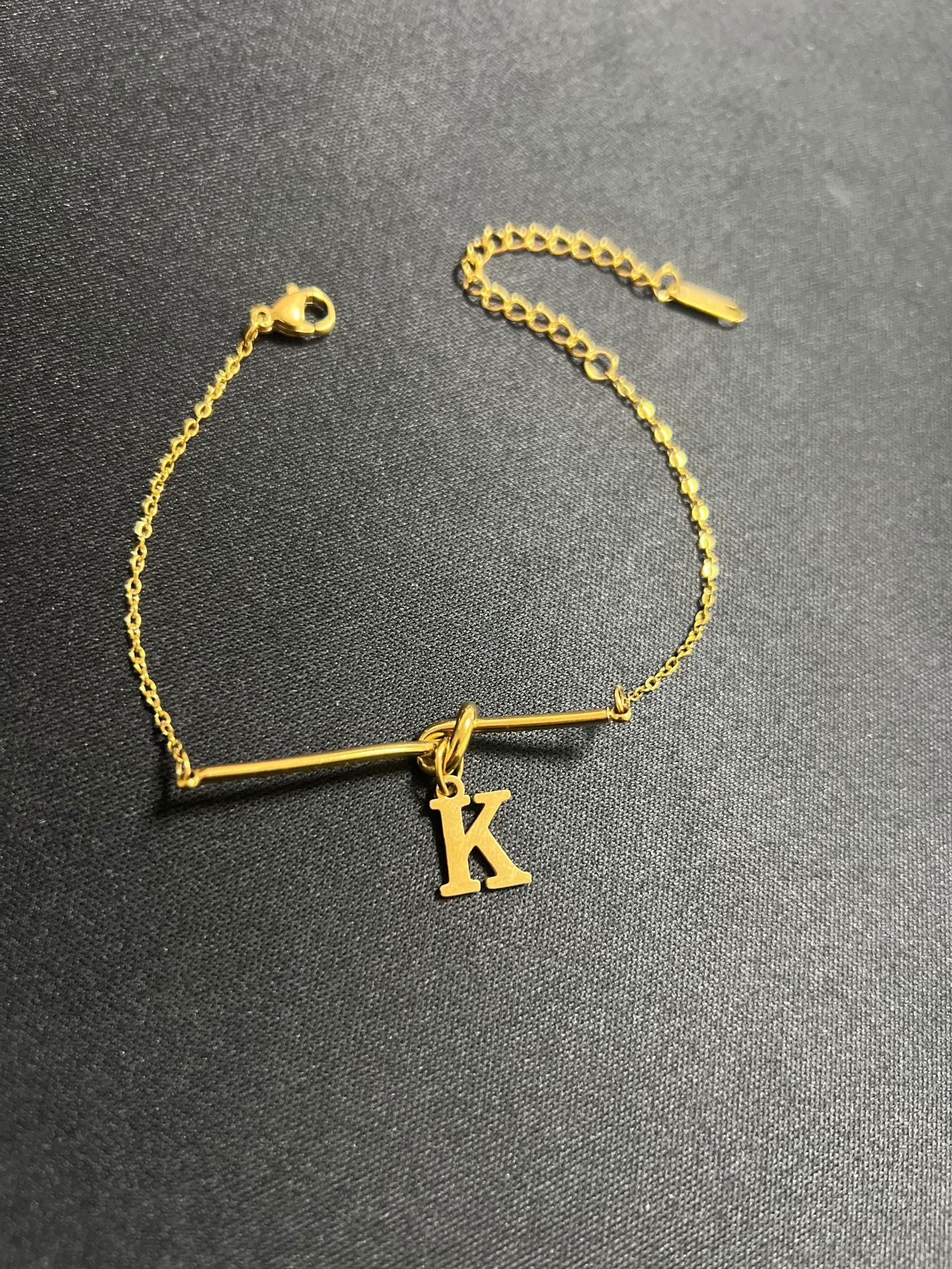 Original Design Letter Shape Titanium Steel Bracelet with Plating Finish for Men and Women