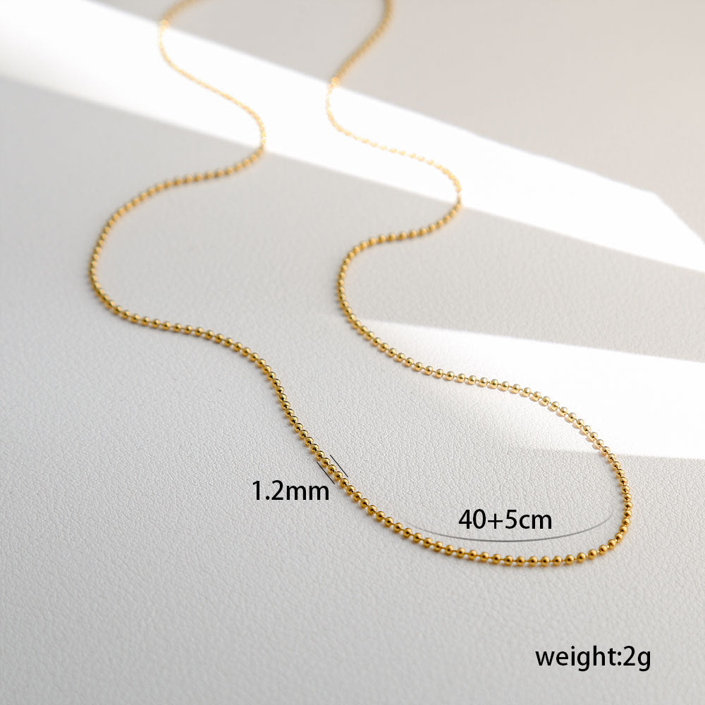 Collar con colgante geométrico minimalista de acero inoxidable para mujer con cadena tipo serpiente con baño y efecto multicapa