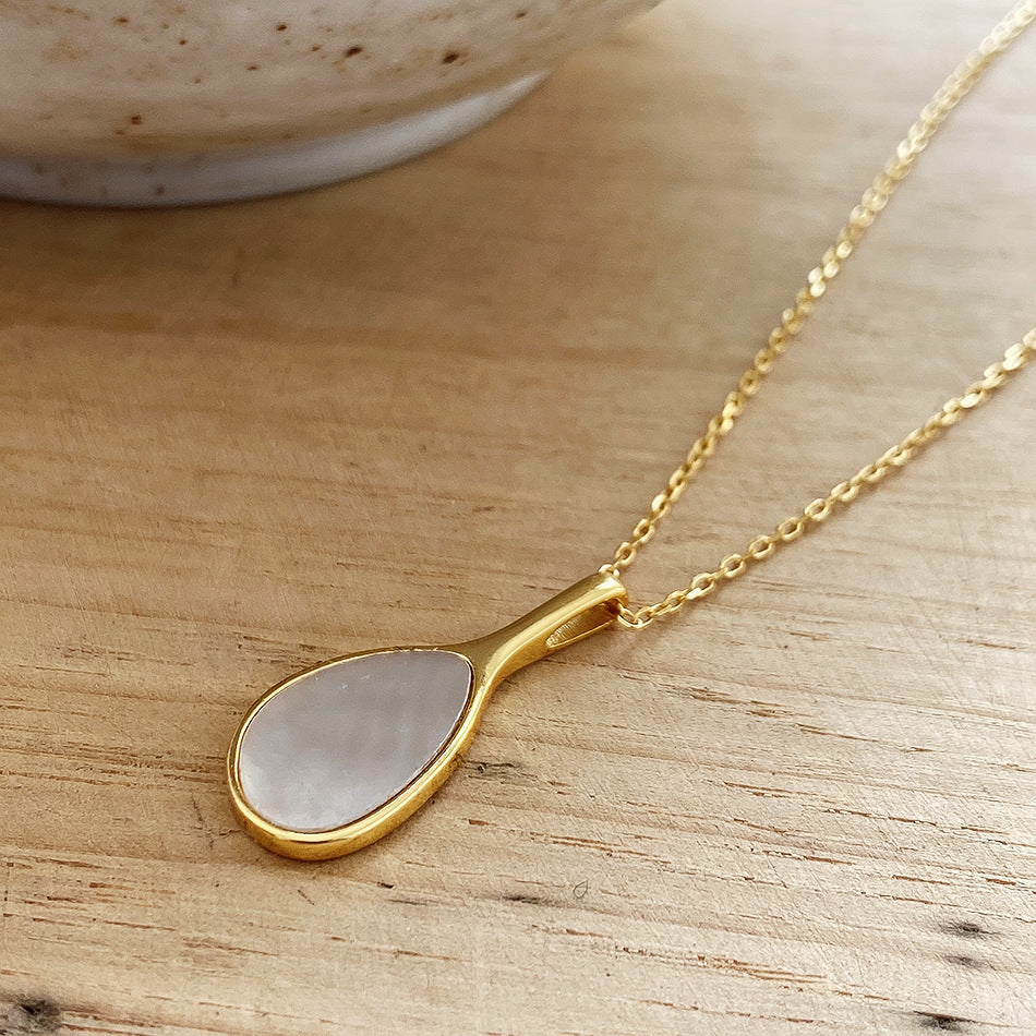 Collana geometrica a ventaglio in argento sterling 925, minimalista ed elegante, da donna