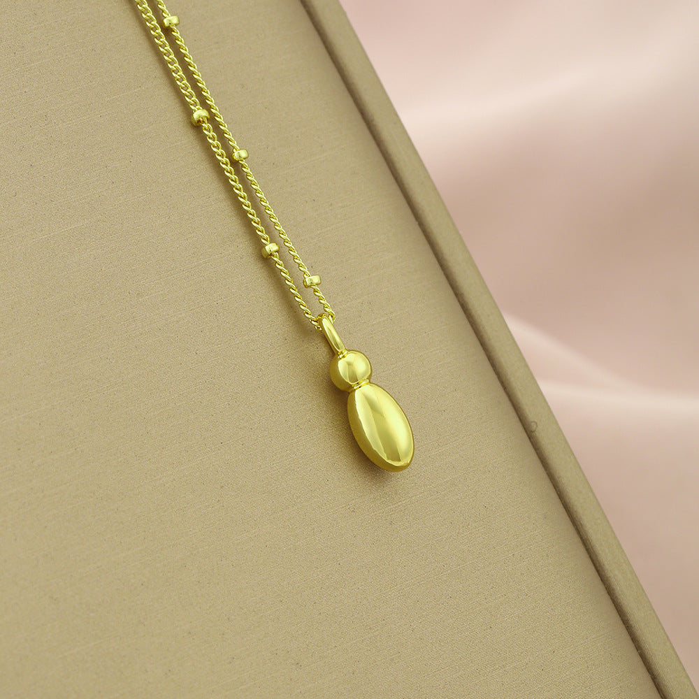 Collar Colgante con Inicial Minimalista para Mujer en Cobre con Acabado Galvanizado Cadena Ajustable para Clavícula