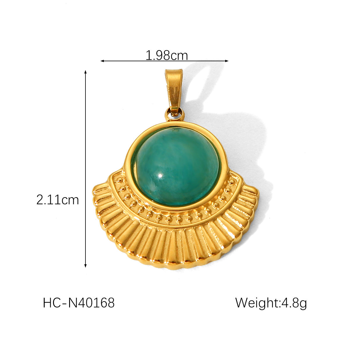 Vintage Luxury Geometric Round Oval Titanium Steel Stainless Steel Plated Gemstone Inlay Charm Bar