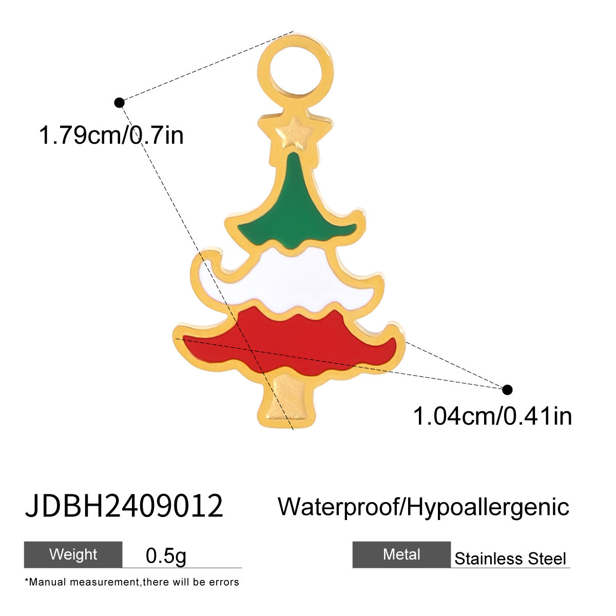 Fashionable Christmas Snowflake and Santa Bell Stainless Steel Bracelet for Women with Plated Finish