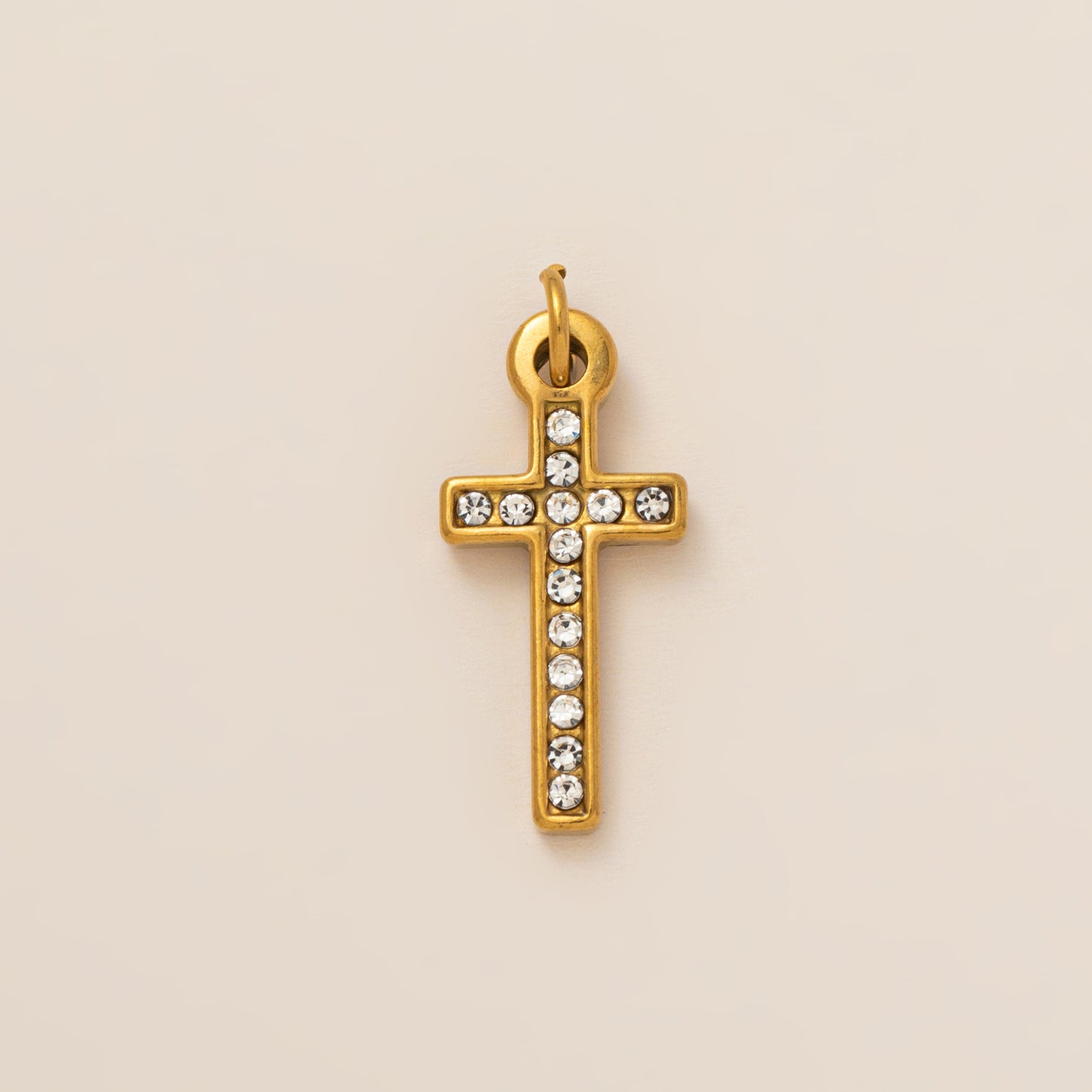 Vintage 18K Gold Plated Stainless Steel Horseshoe Boot Charm Bar for Women