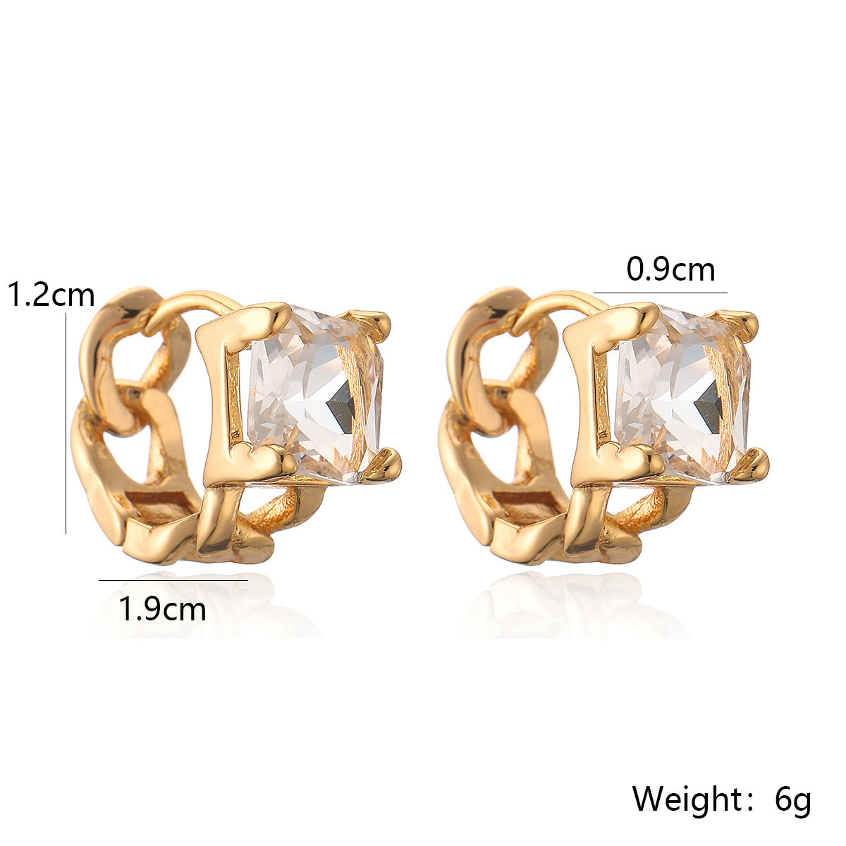 Minimalist Geometric Copper Hoop Earrings with Gold Plating and Irregular Design for Women