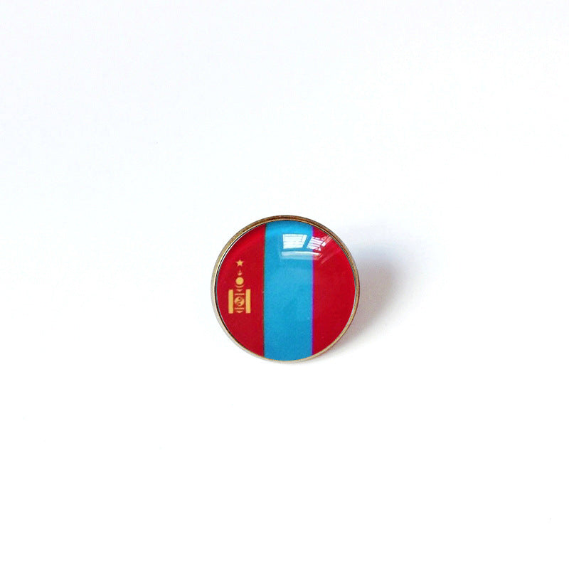 Pin de Solapa de Aleación Esmaltado Personalizado con Diseño de Bandera del Mundo para Hombres y Mujeres