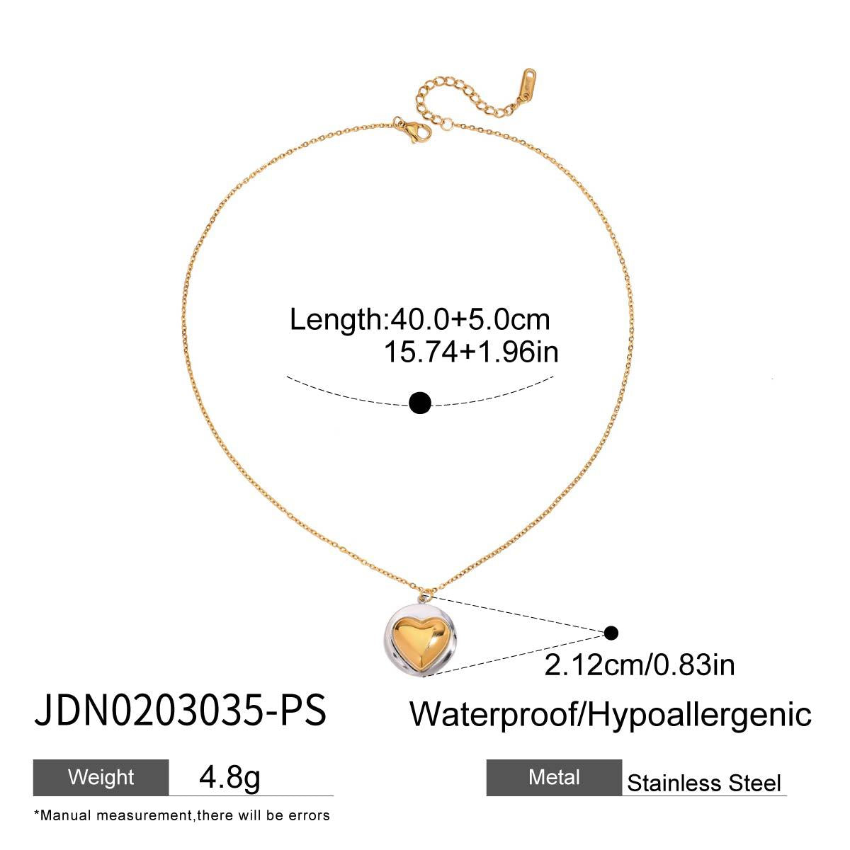 Collana pendente geometrica in acciaio al titanio con finitura placcata da donna, catena leggera di lusso per maglione