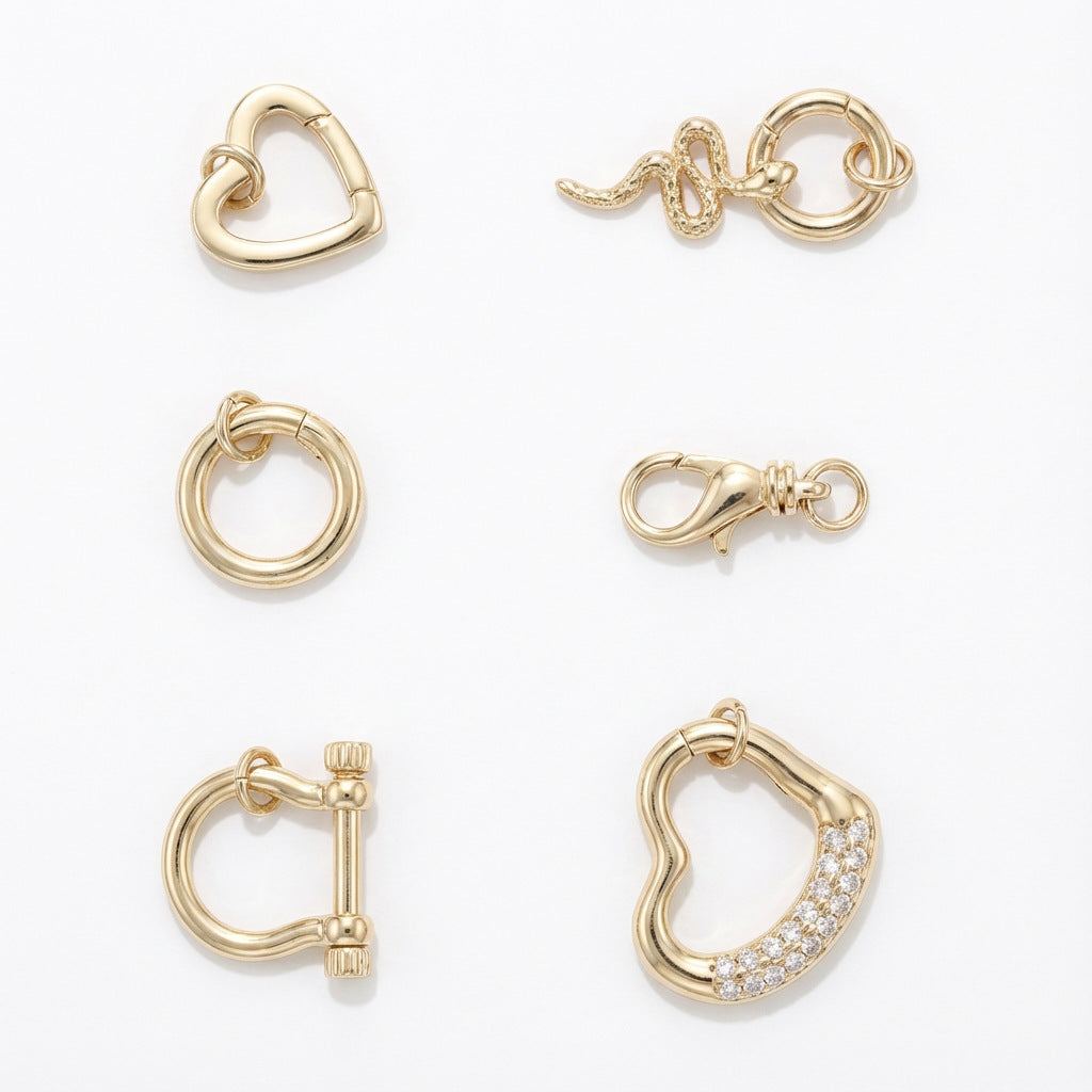 Vintage 18K Gold Plated Geometric Brass and Stainless Steel DIY Charm Bar Cable Chain
