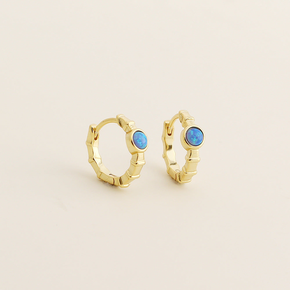 Pendientes trepadores de plata de ley 925 con forma geométrica minimalista y acabado chapado para mujer