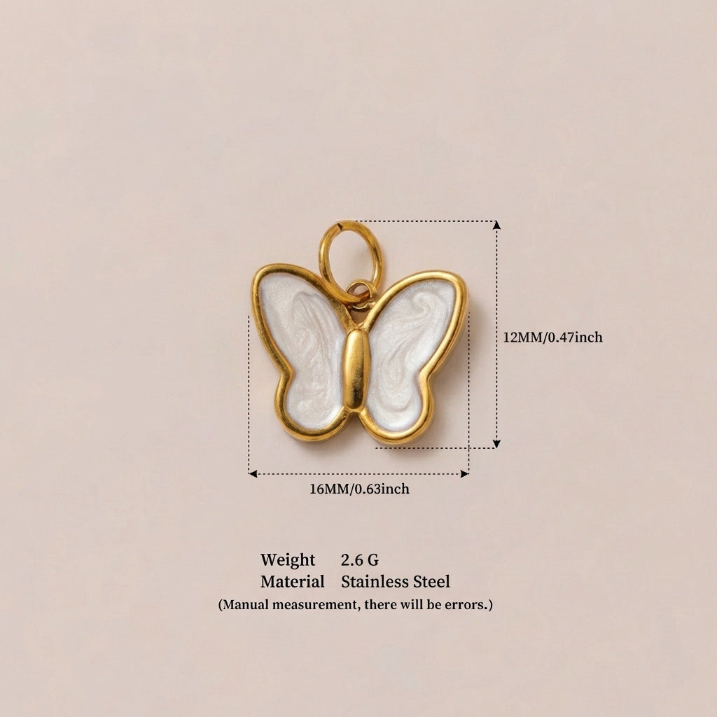 Colgante Vintage de Acero Inoxidable Bañado en Oro de 18K con Dije de Barra para Mujer