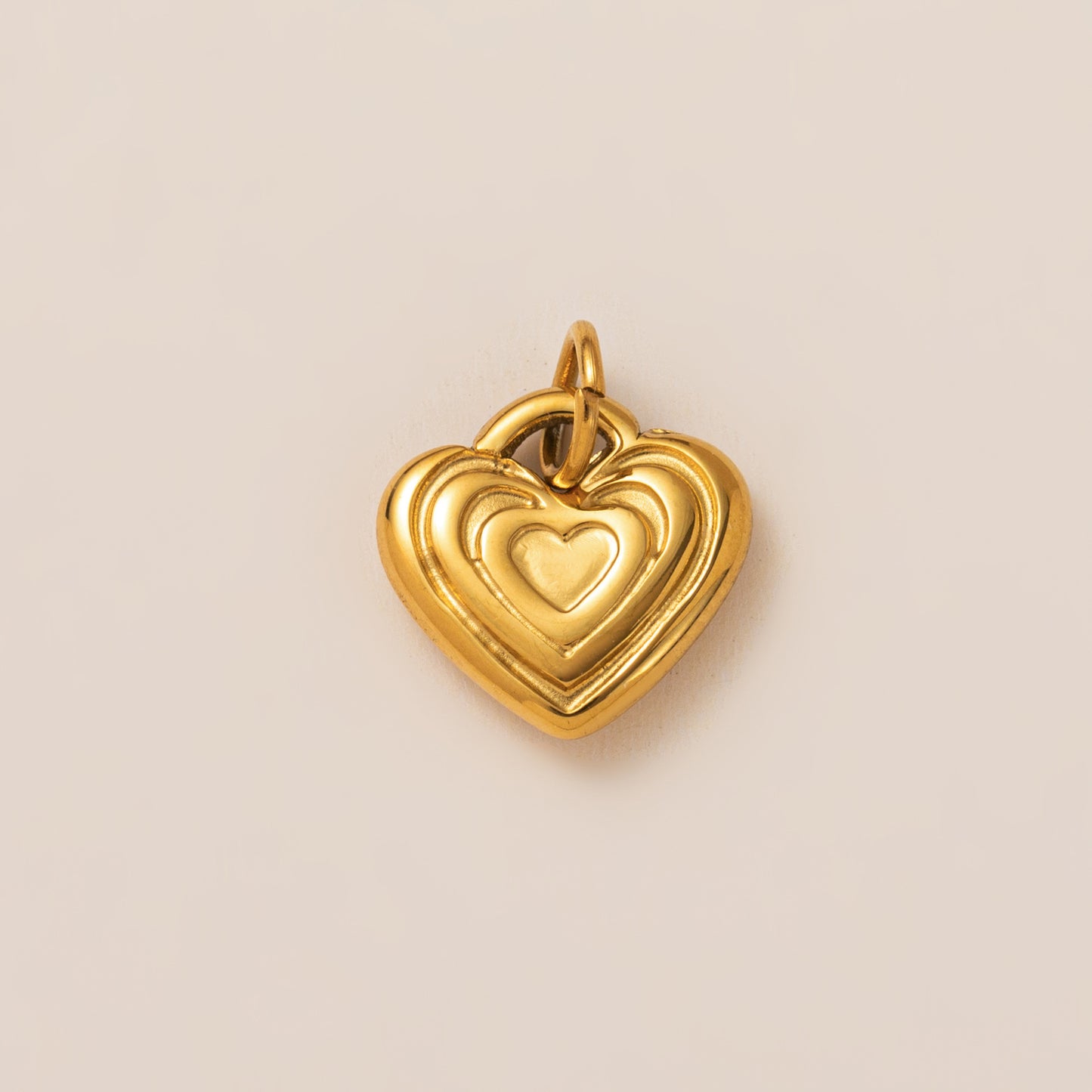 Minimalist Geometric Heart Stainless Steel PVD 18K Gold Plated DIY Charm Bar Necklace