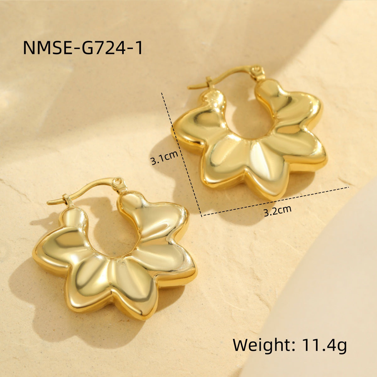 Minimalist Butterfly Stud Earrings in Stainless Steel with Plated Finish for Women