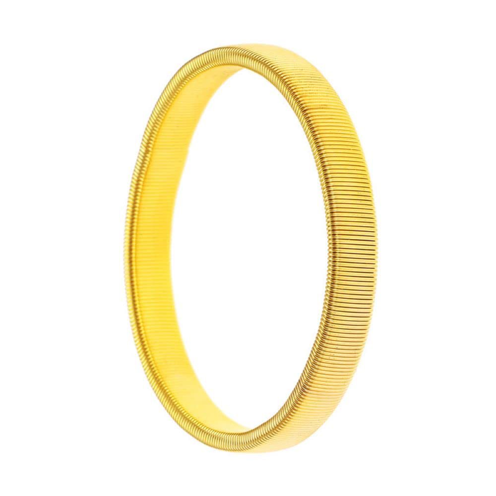 Punk Round Geometric Plated Metal Arm Cuff for Men