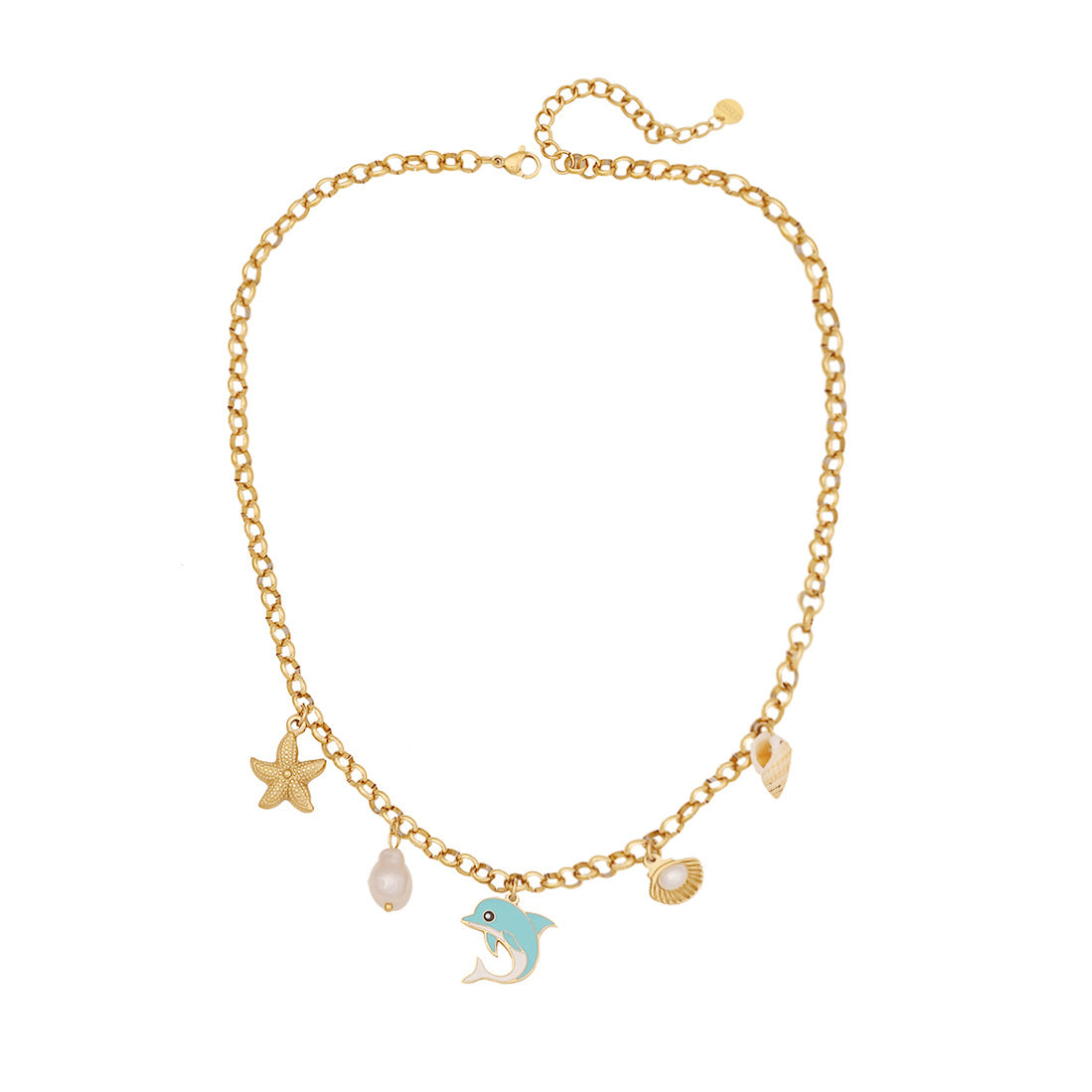 Personality Sun Moon Star Heart Stainless Steel Pendant Necklace for Women