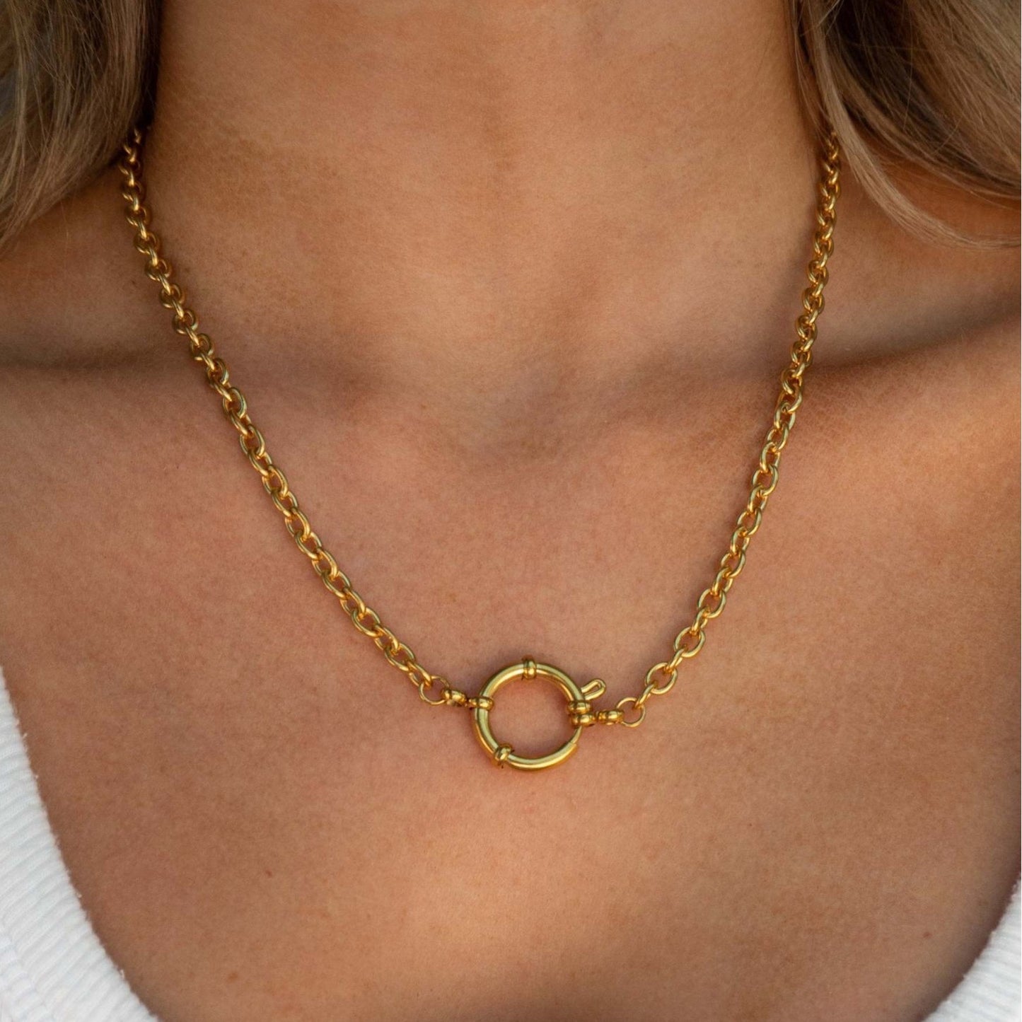 Minimalist Heart Angel Boot Charm Bar Stainless Steel 18K Gold Plated PVD Necklace for Unisex