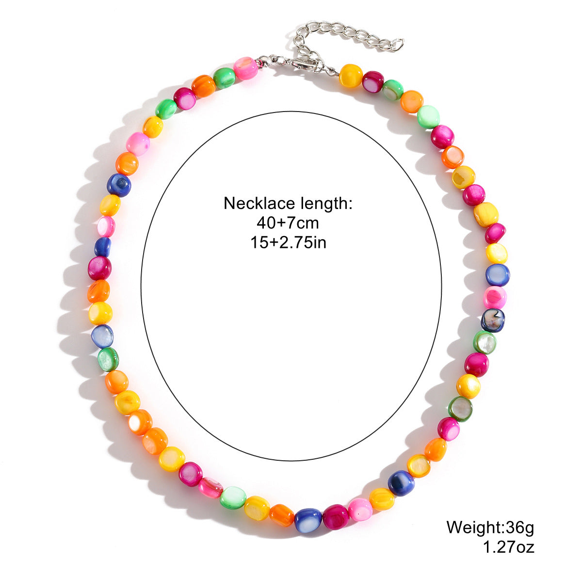 Bohemian Sweet Geometric Pearl Plated Ball Chain Necklace for Women