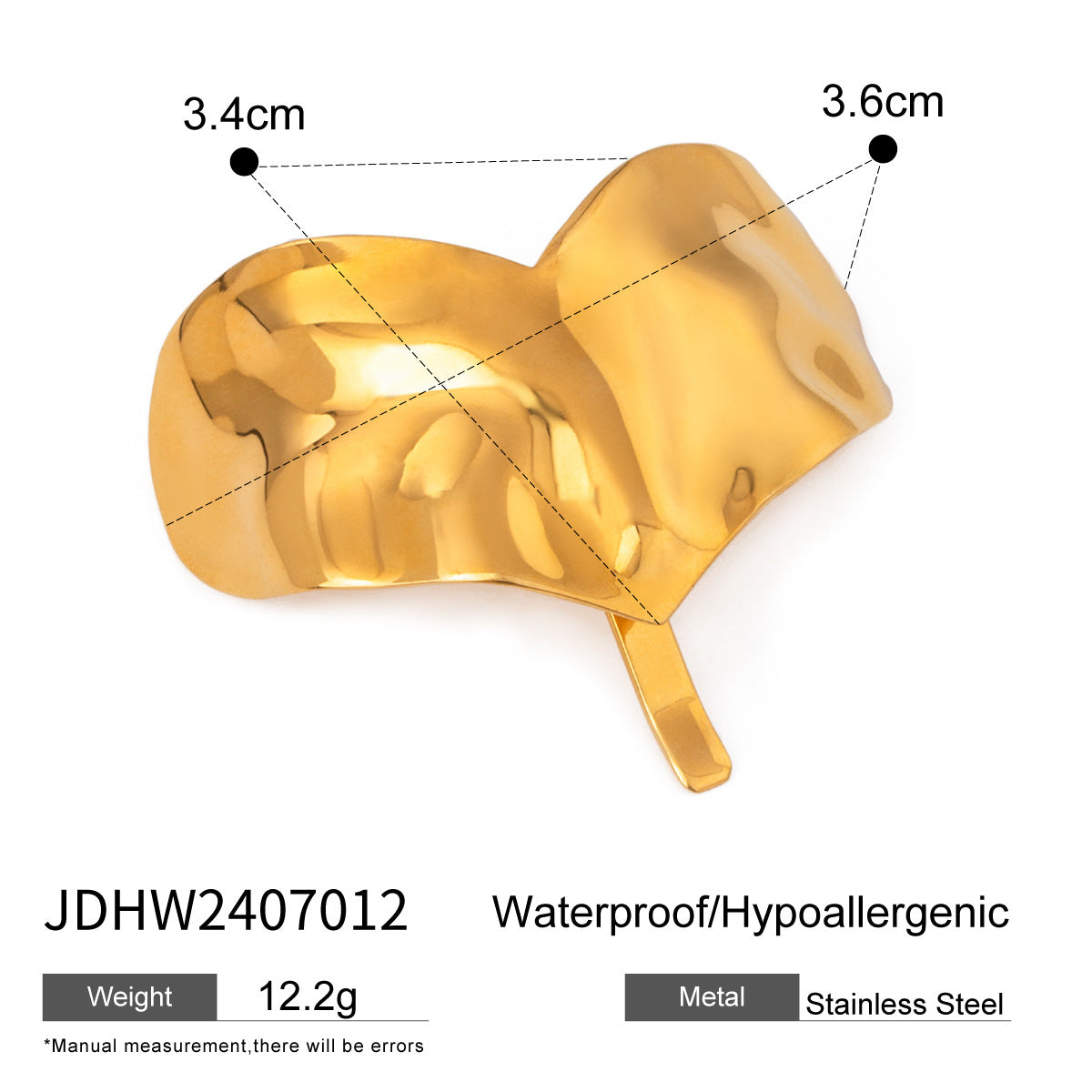 Minimalist U-Shaped Stainless Steel Hair Fork for Ponytail and Bun Styling, Electroplated Finish
