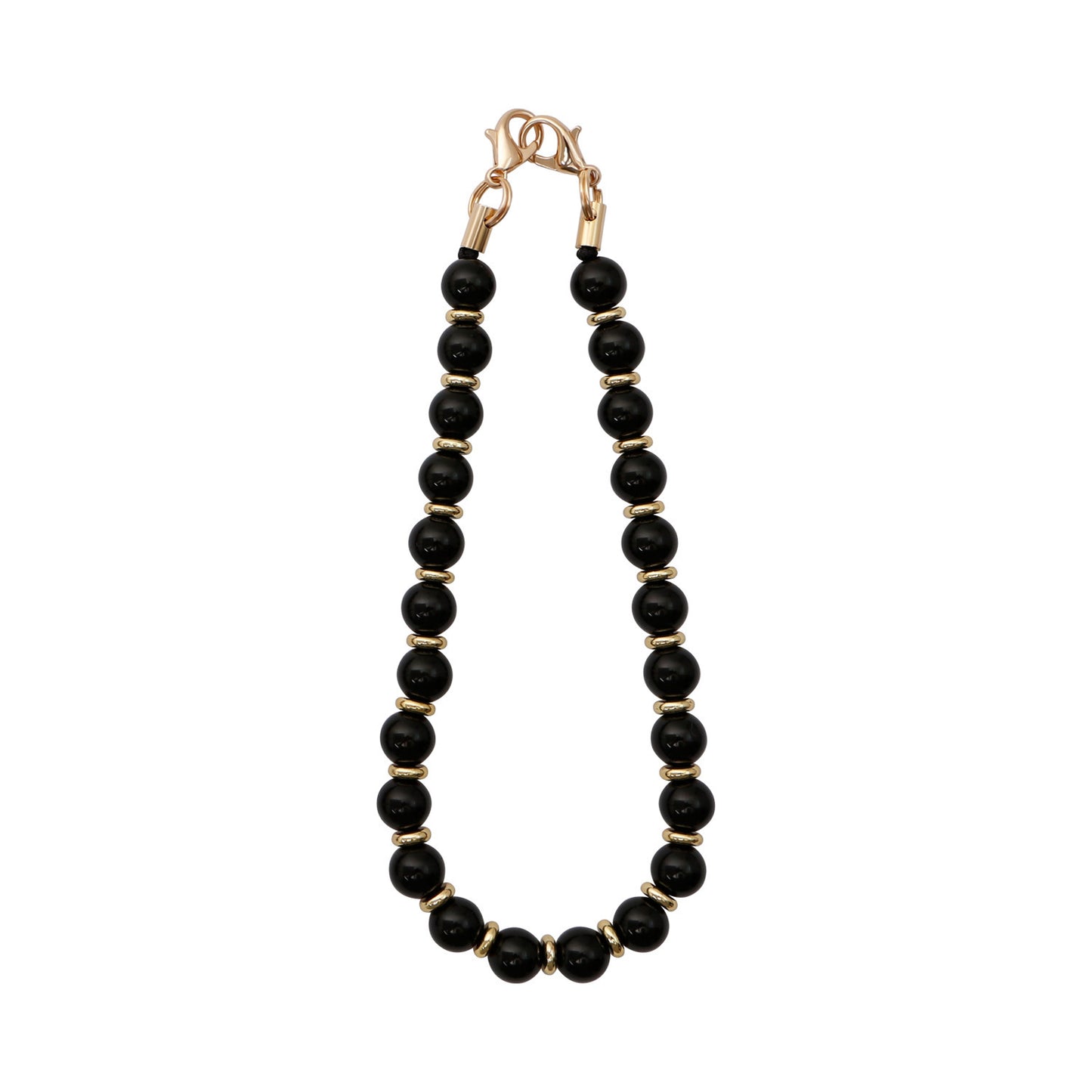 Natural Stone Beaded Phone Chain Lanyard with Obsidian and Amazonite Round Geometric Charm Anti-Loss Strap Unisex