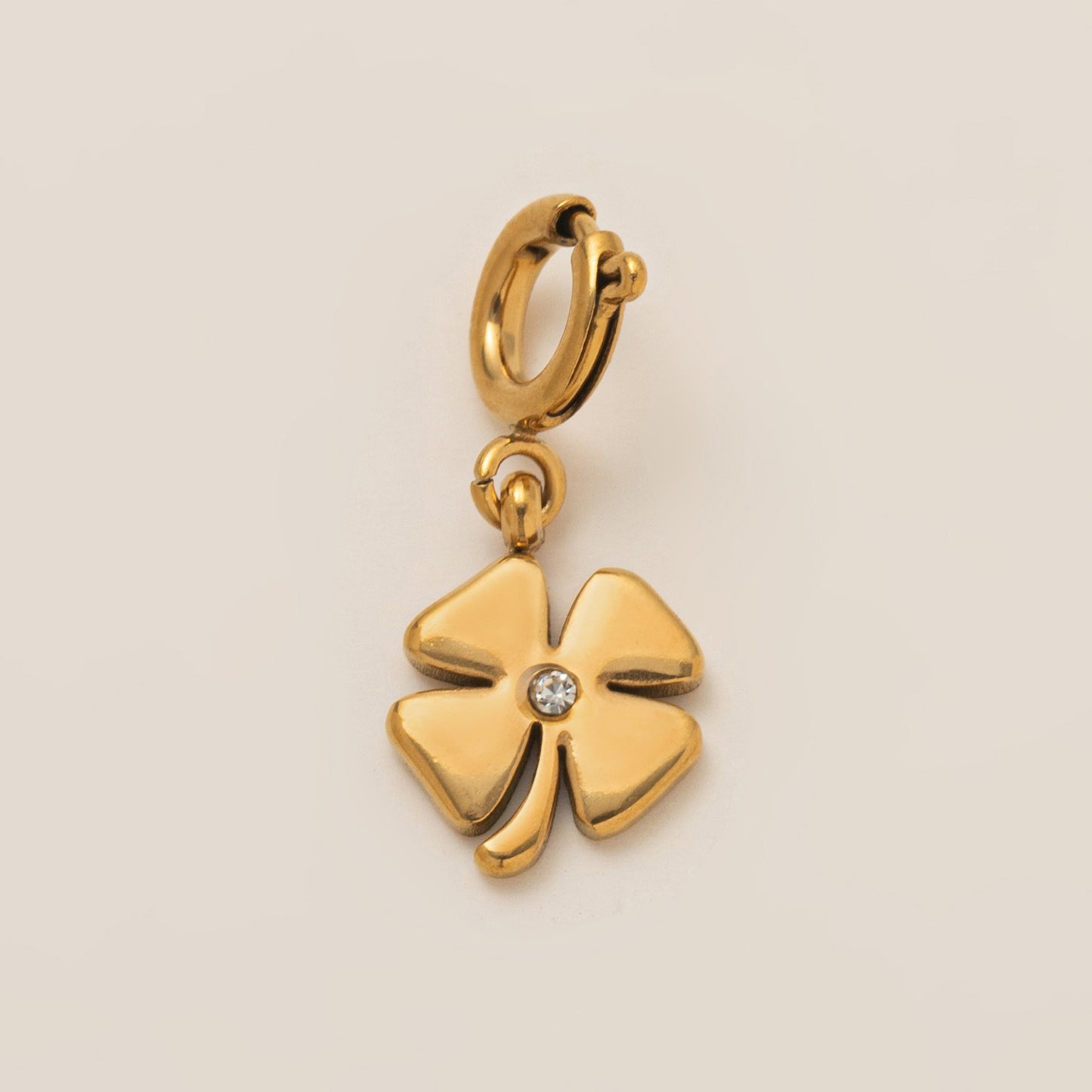 Minimalist Geometric Stainless Steel Cubic Zirconia Inlay Pendant Charm Bar 18K Gold Plated